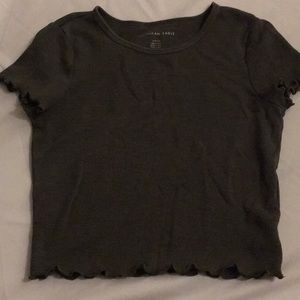 Olive green waffle t shirt